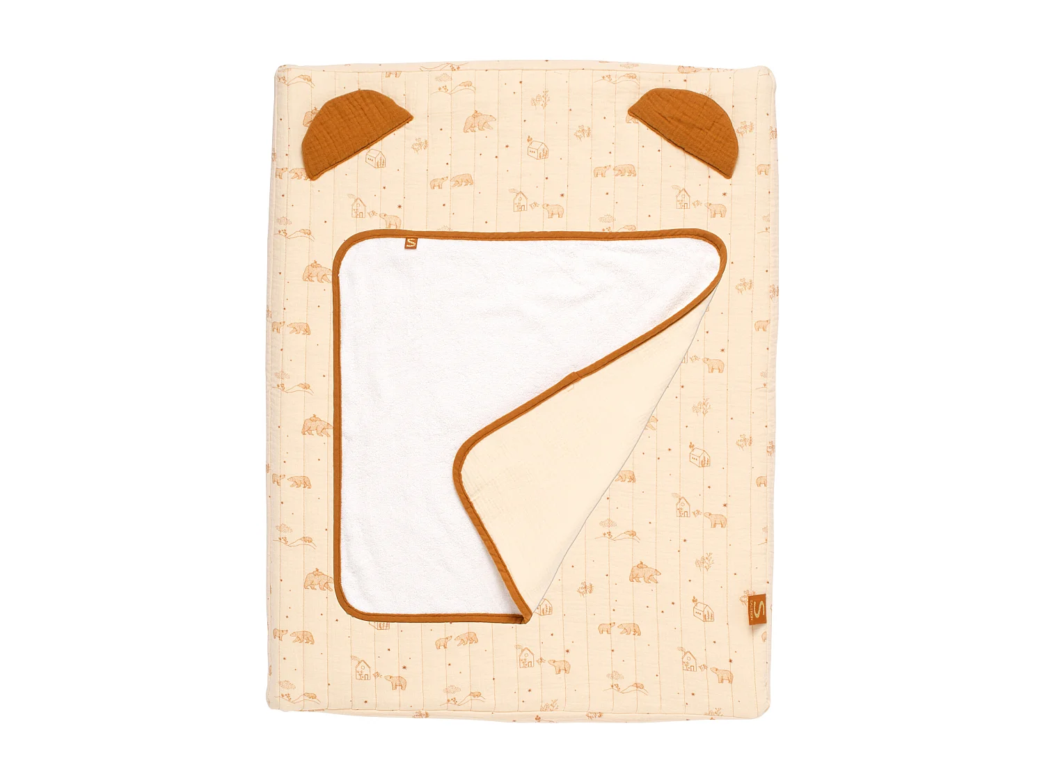 Matelas à langer en double gaze de coton et sa serviette ORSINO - Sauthon