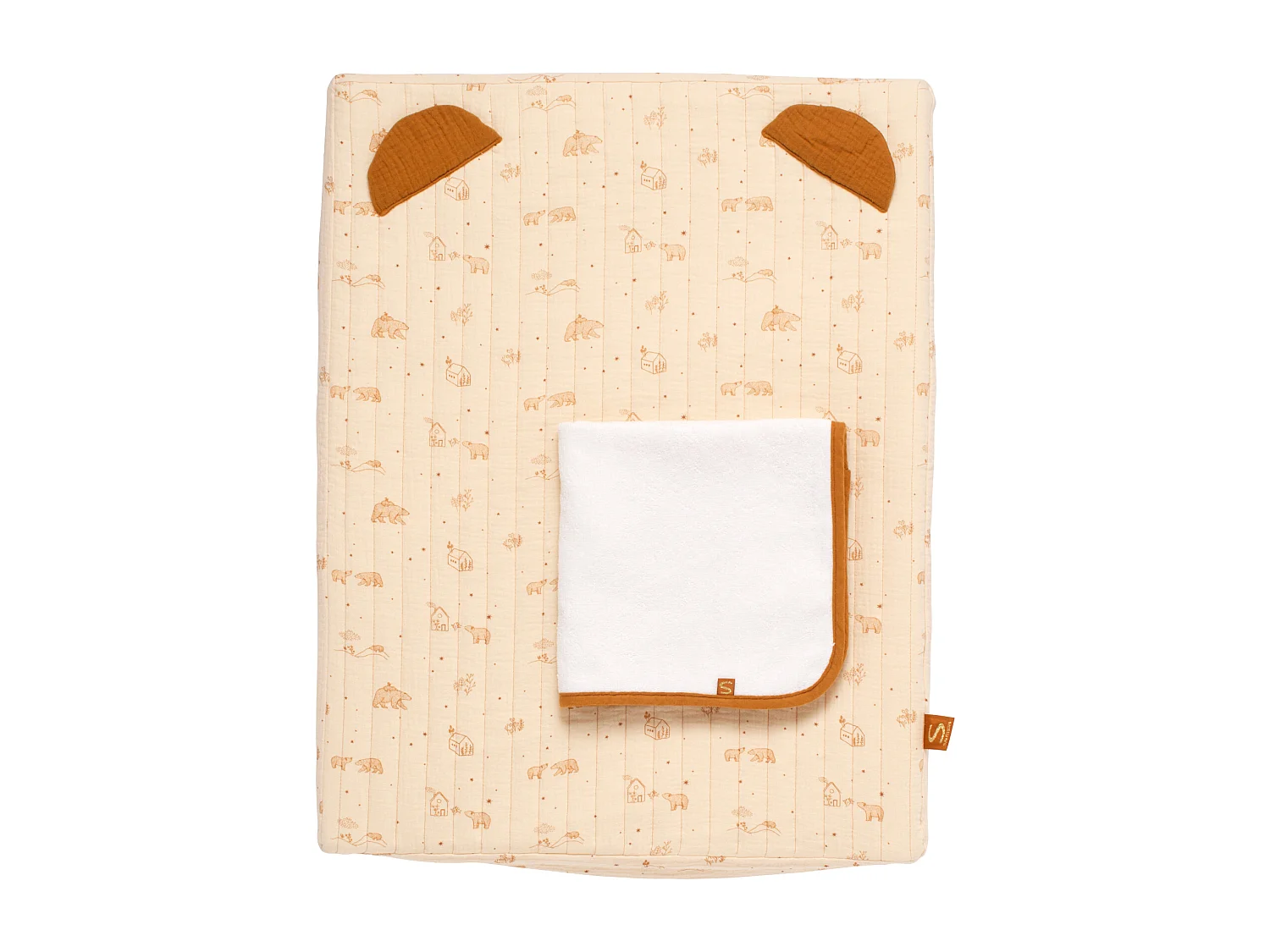Matelas à langer en double gaze de coton et sa serviette ORSINO - Sauthon