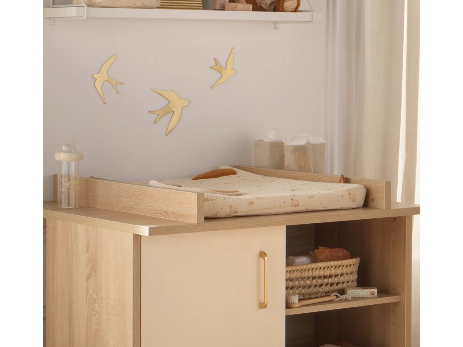 Coprifasciatoio in doppia garza di cotone e asciugamano