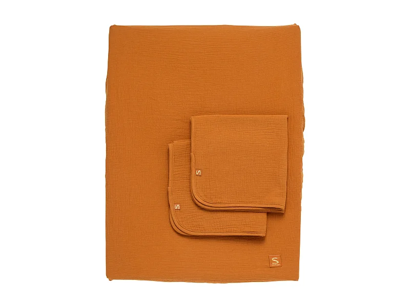 Funda para cambiador y gasas de algodón