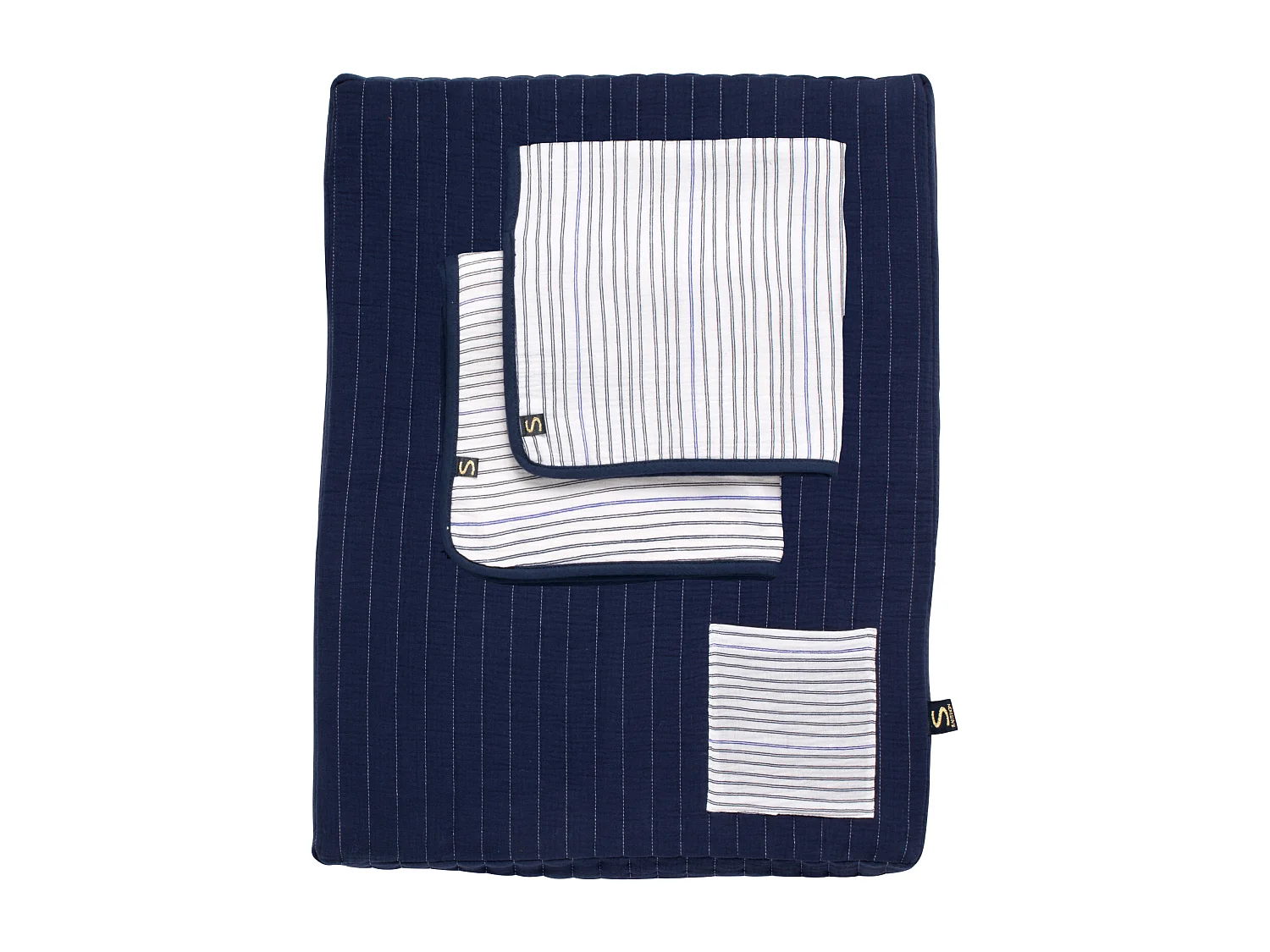 Matelas à langer en double gaze de coton et sa serviette BABY SAILOR - Sauthon