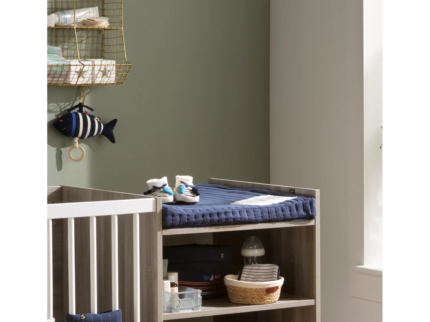 Coprifasciatoio in doppia garza di cotone e asciugamano