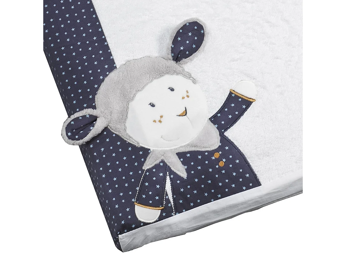 Cambiador de algodón azul 6x68x52cm