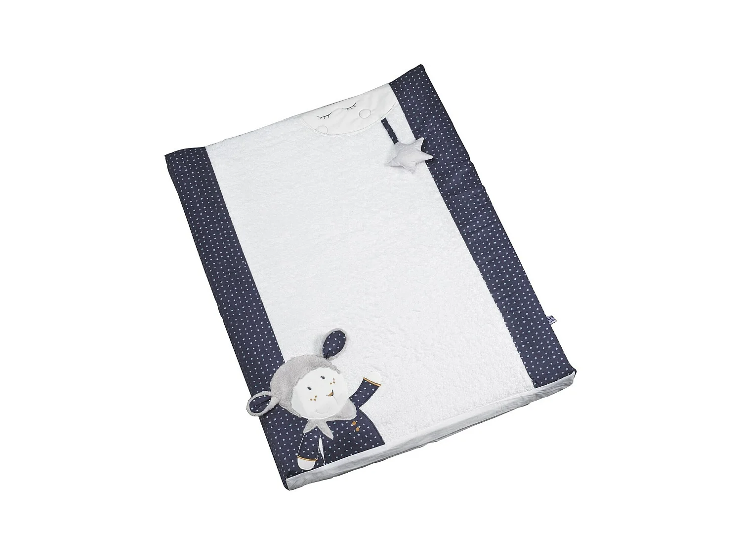 Matelas à langer 6x68x52cm en coton Bleu MERLIN - Sauthon