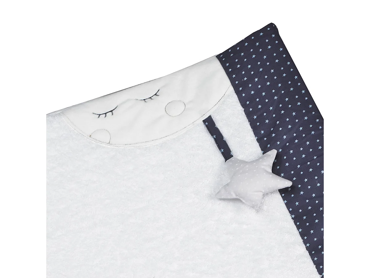 Cambiador de algodón azul 6x68x52cm