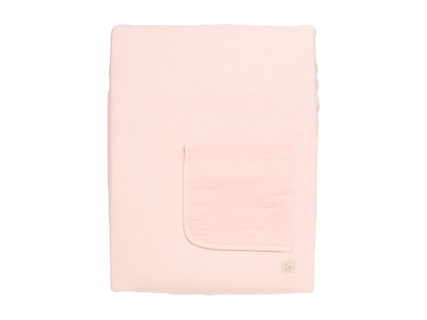 Matelas à langer avec sa housse en double gaze de coton et sa serviette UNI PETALE - Sauthon