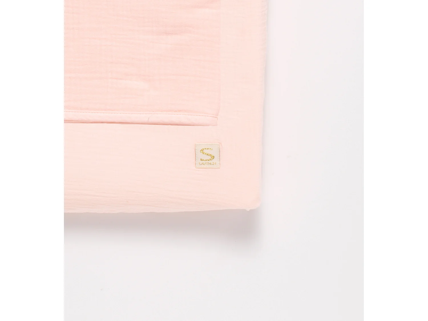 Matelas à langer avec sa housse en double gaze de coton et sa serviette UNI PETALE - Sauthon