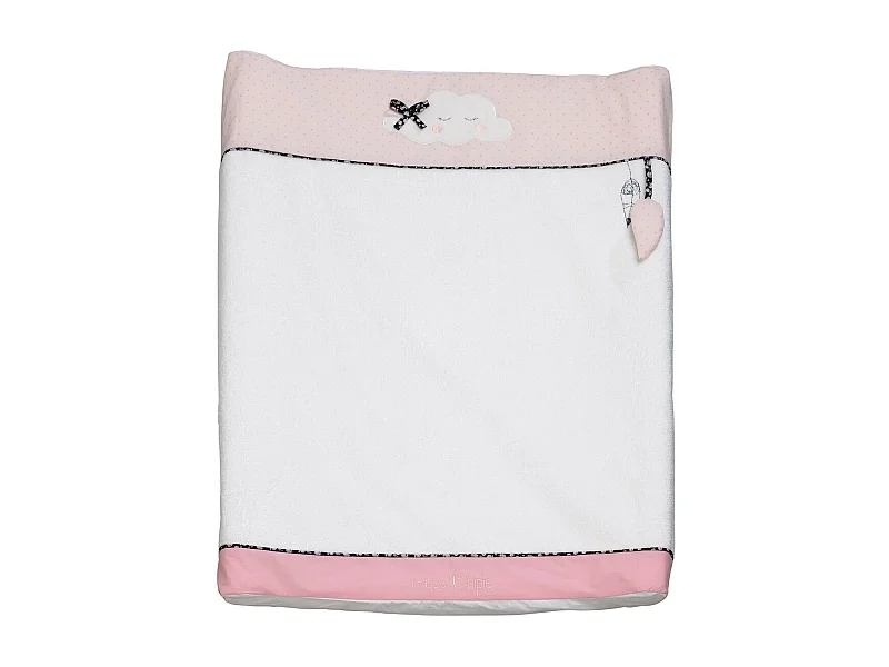 Cambiador de algodón blanco 6x68x52cm