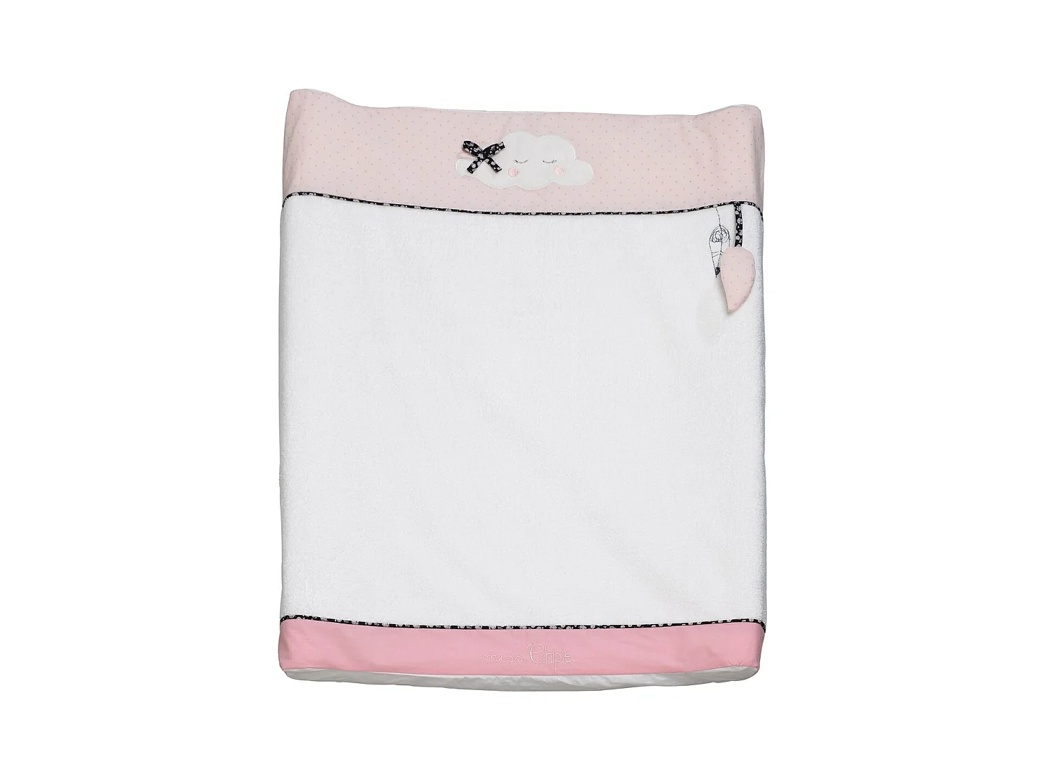 Matelas à langer 6x68x52cm en coton blanc MISS FLEUR DE LUNE - Sauthon