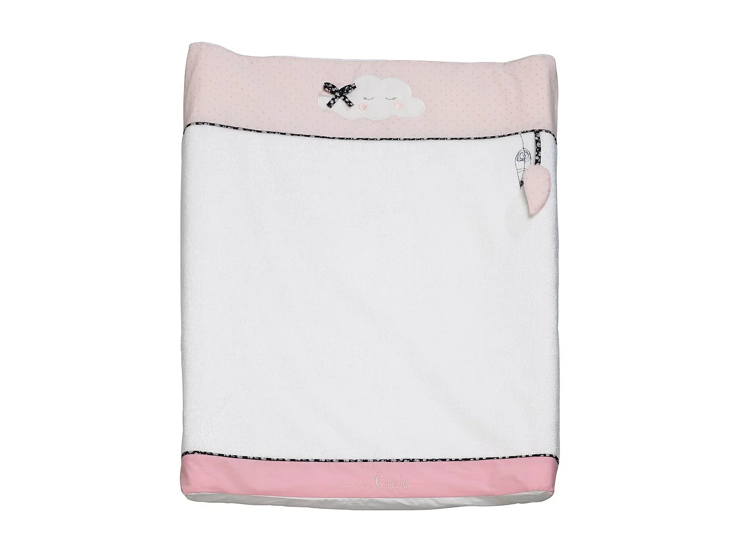 Cambiador de algodón blanco 6x68x52cm