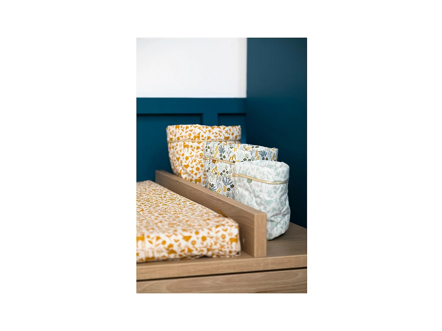 Cambiador de algodón blanco 68x52cm