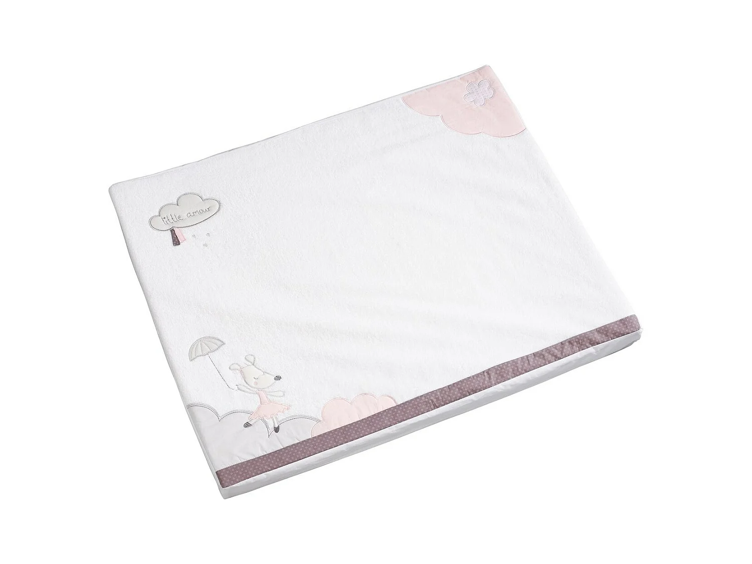 Matelas à langer en coton blanc LILIBELLE - Sauthon