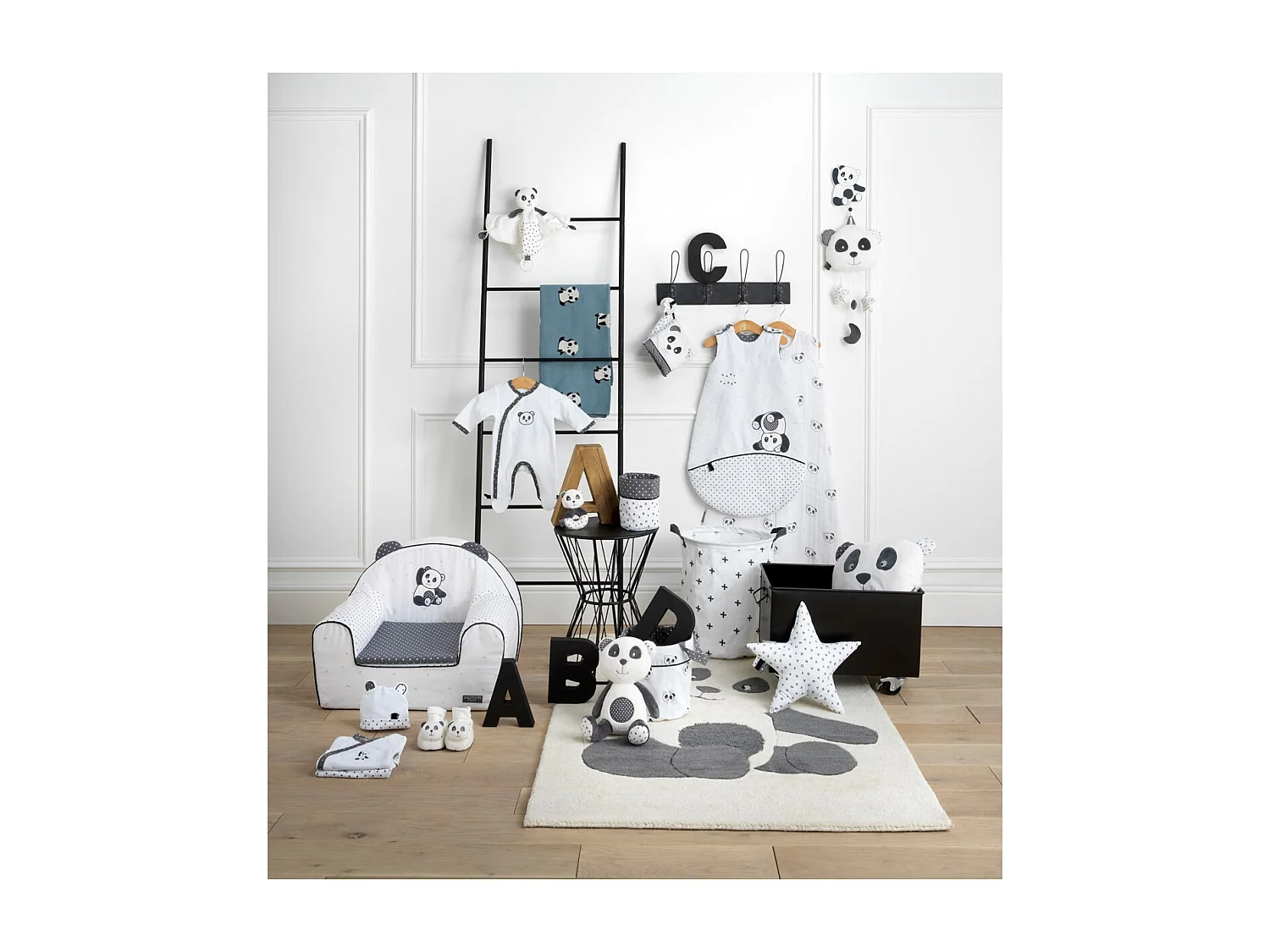 Tappeto da camera in acrilico bianco 130x90cm