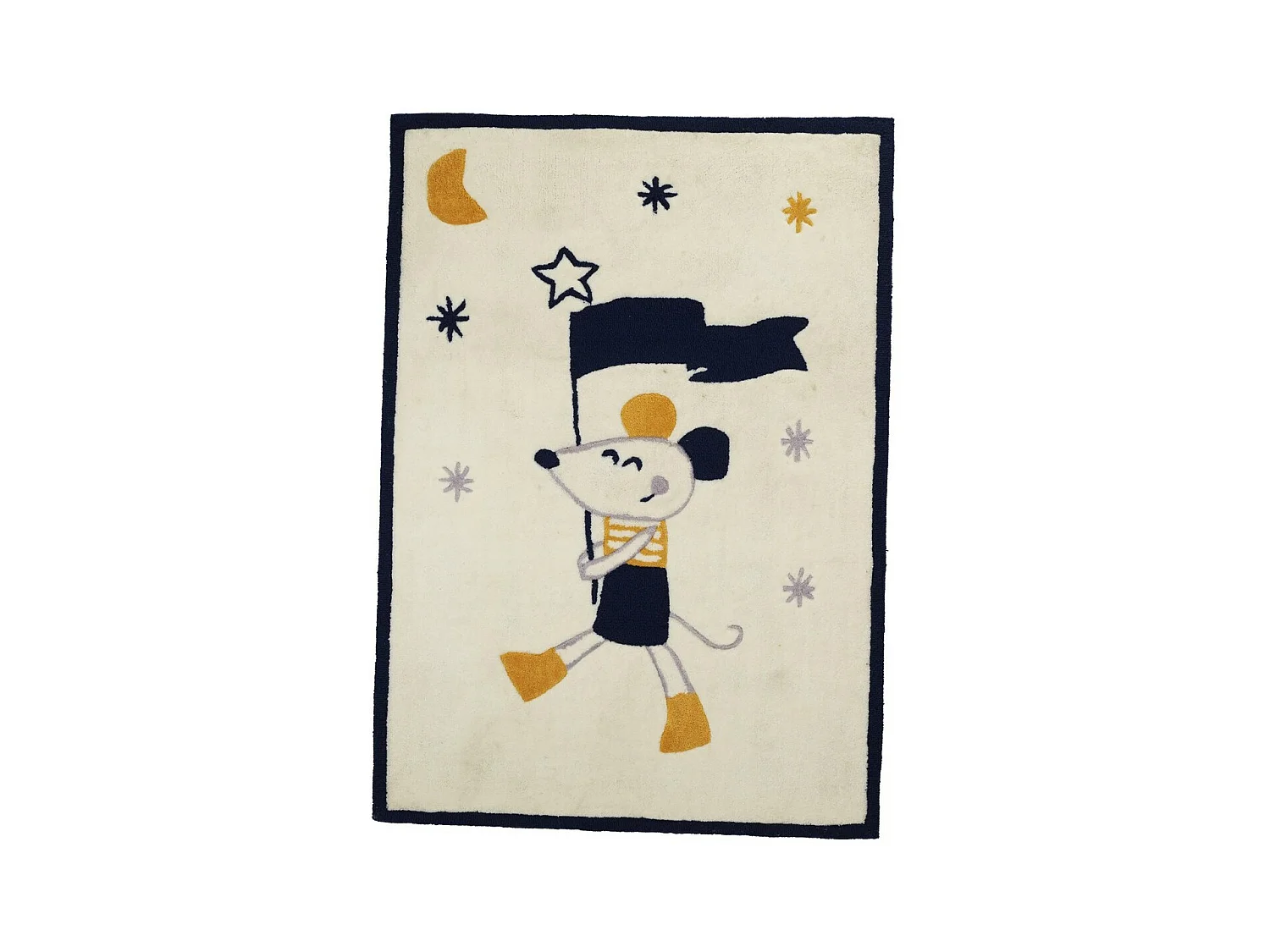 Tapis De Chambre 90x17cm en acrylique blanc HELLO - Sauthon