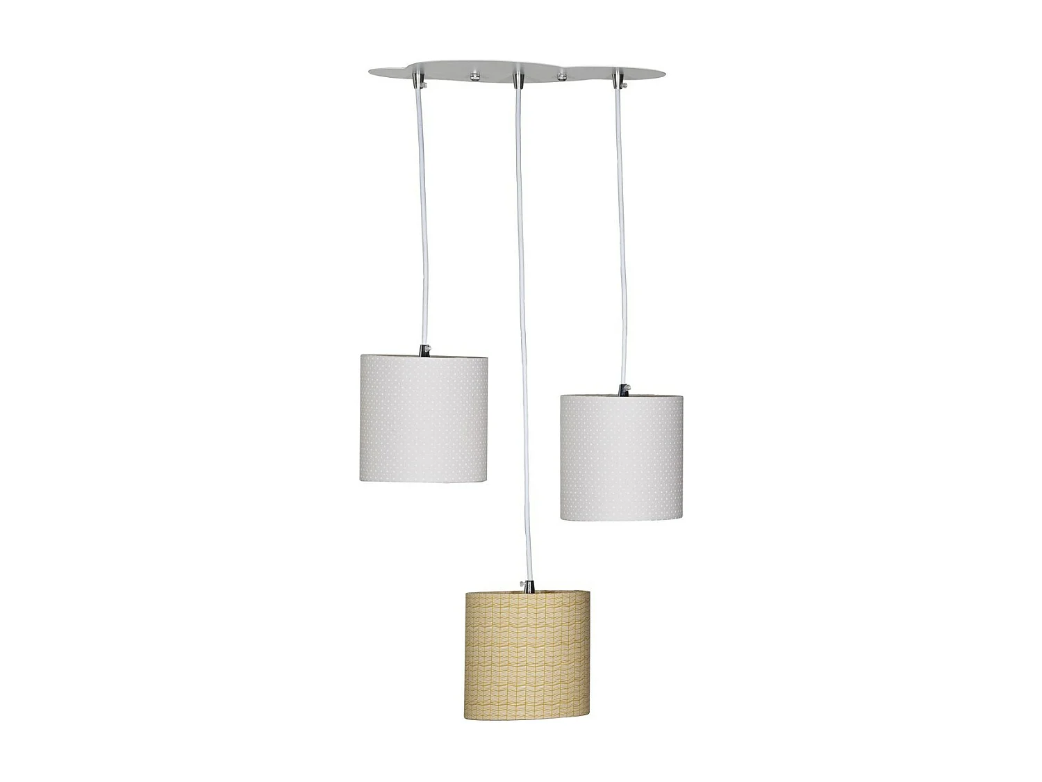 Lampada a sospensione a soffitto Trio in cotone beige