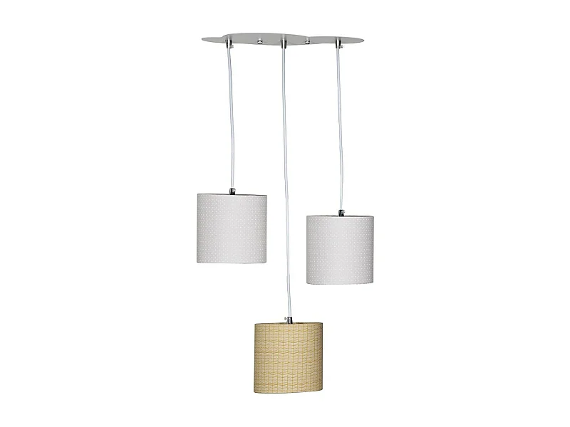 Lampada a sospensione a soffitto Trio in cotone beige