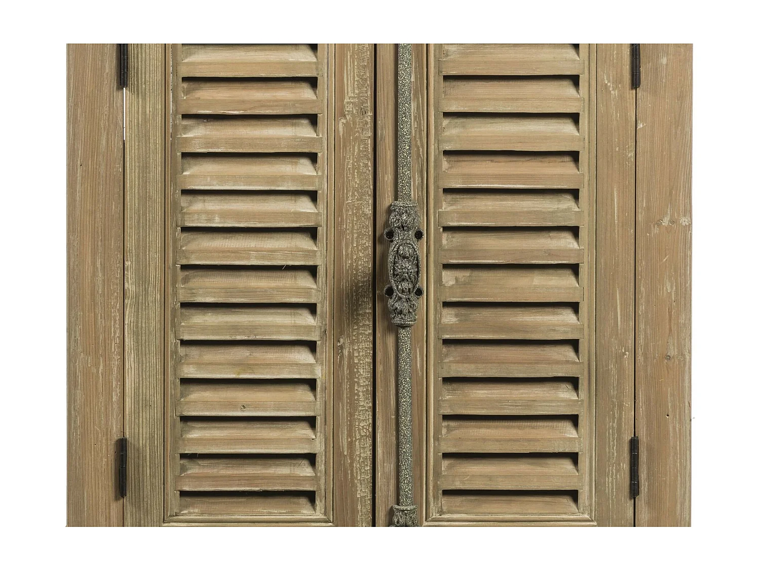 Meuble de salle de bain simple vasque bois et pierre 2 portes - HANOÏ