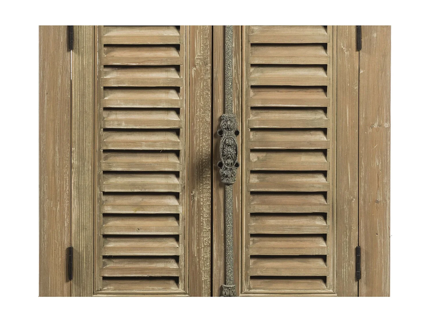 Meuble de salle de bain simple vasque bois et pierre 2 portes - HANOÏ