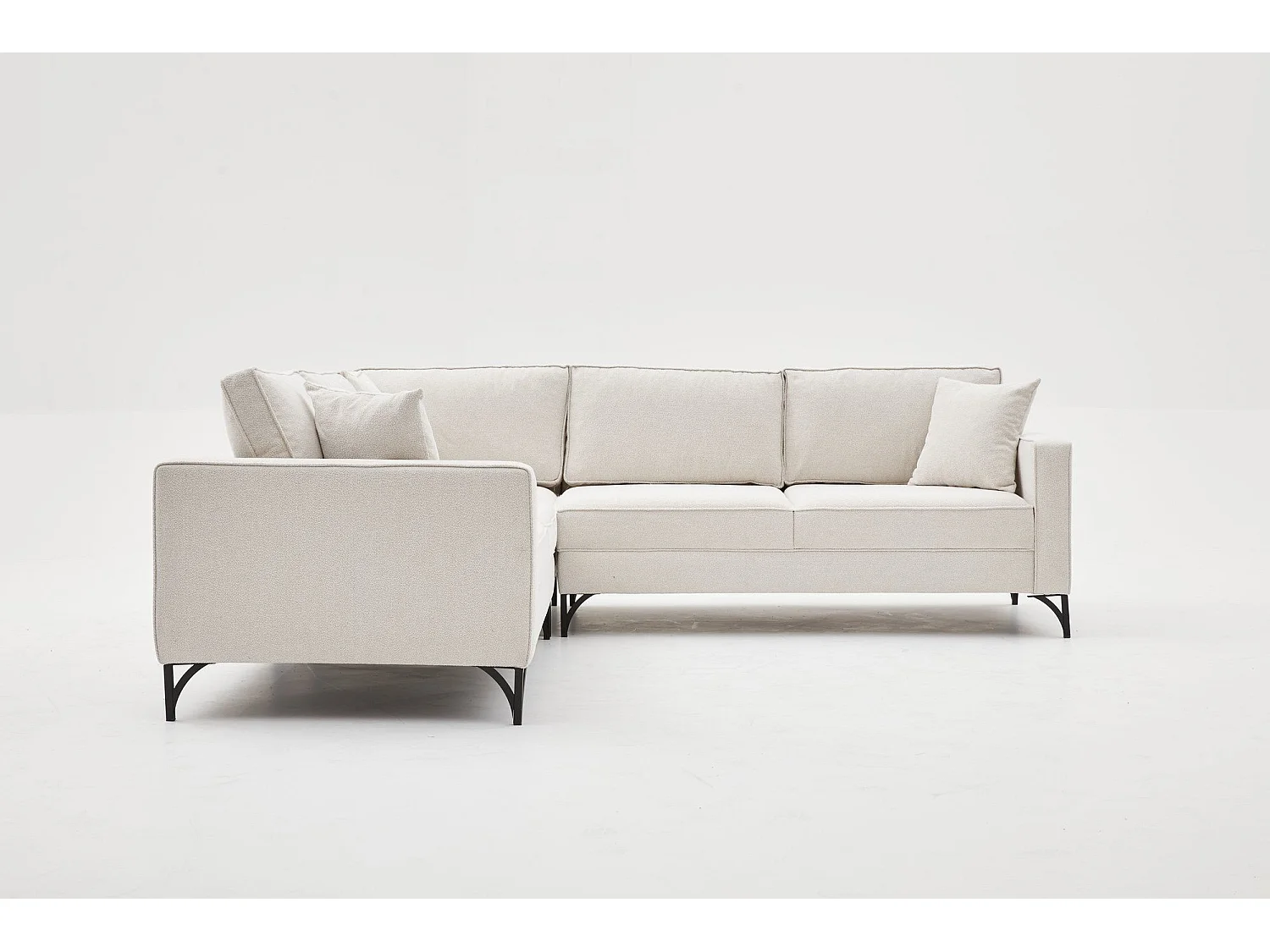 Sofá rinconero Altadena 339, De color marrón claro, 258x258x88cm