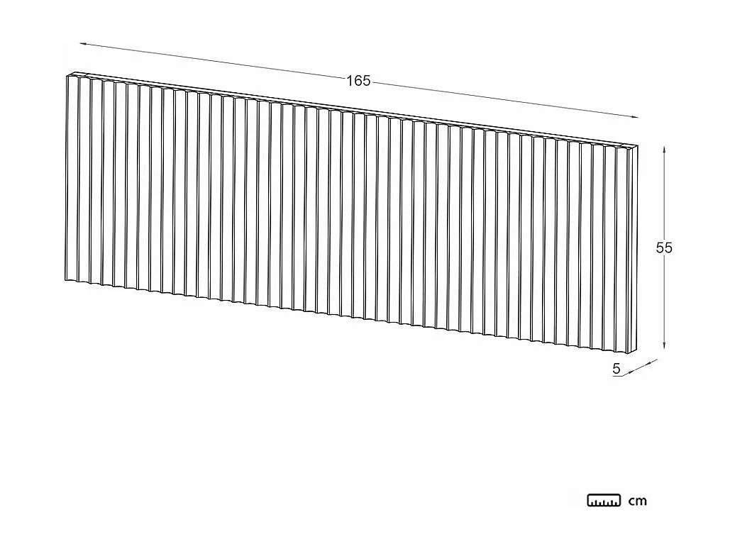 Testiera legno massiccio di mango naturale 5x55