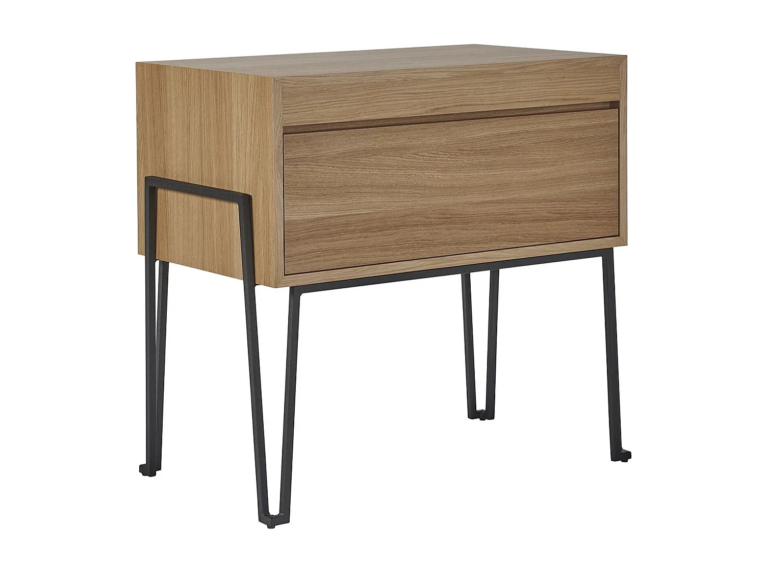 Meuble sous vasque en bois et métal 1 tiroir L80 - BRIGHTON