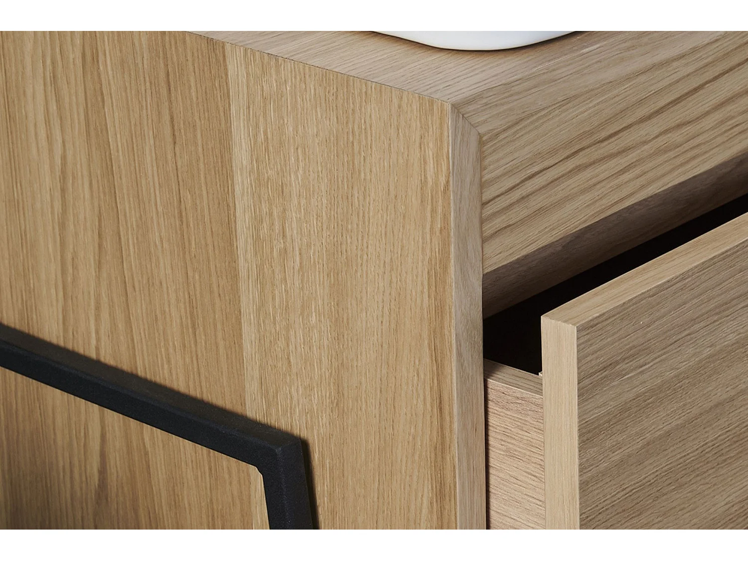 Meuble sous vasque en bois et métal 1 tiroir L80 - BRIGHTON