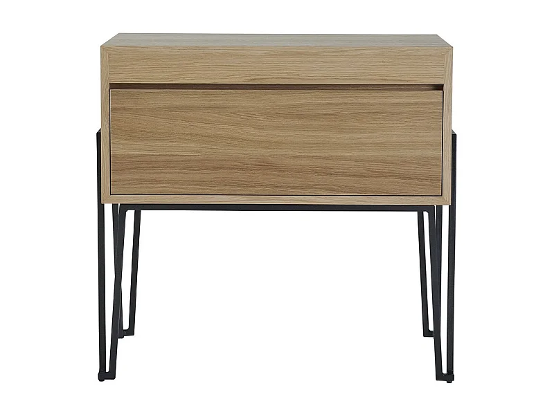 Meuble sous vasque en bois et métal 1 tiroir L80 - BRIGHTON