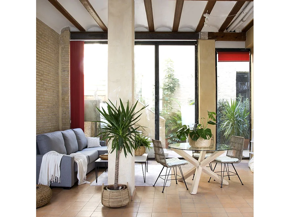 Table à manger en bois massif naturel 120x75