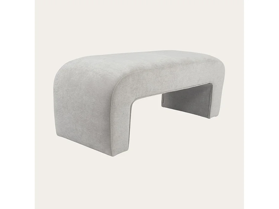 Banc tapissé Beige 120x46
