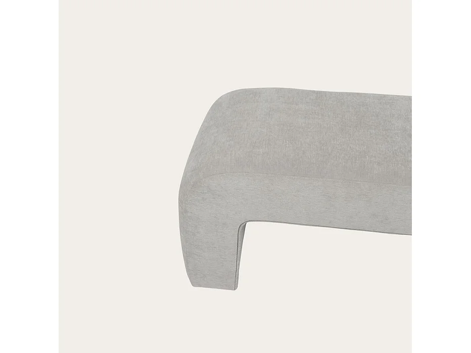 Banc tapissé Beige 120x46