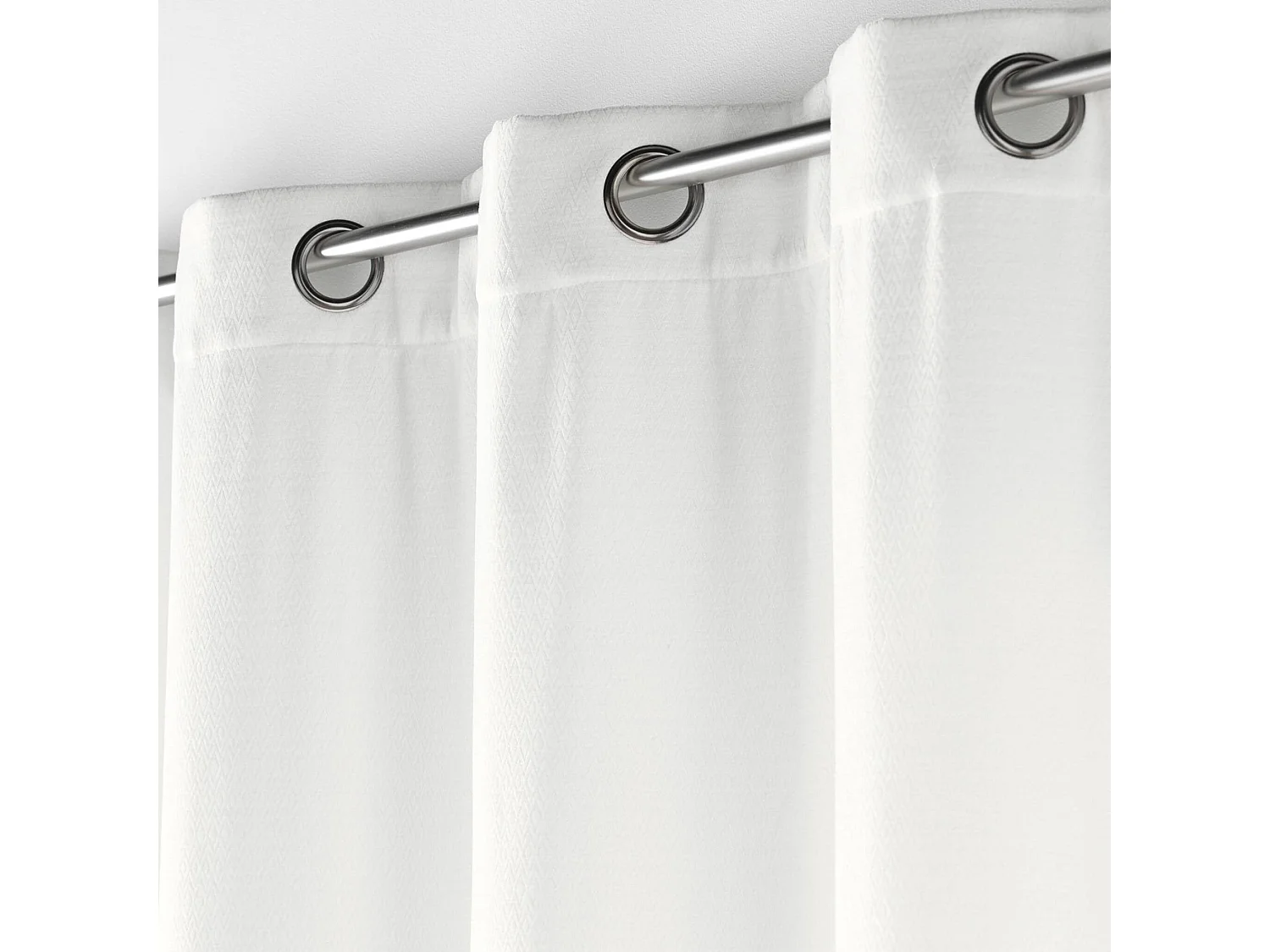 Rideau à Œillets en Velours "Mika" 140x260cm Blanc