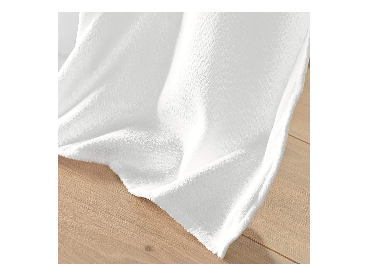 Rideau à Œillets en Velours "Mika" 140x260cm Blanc