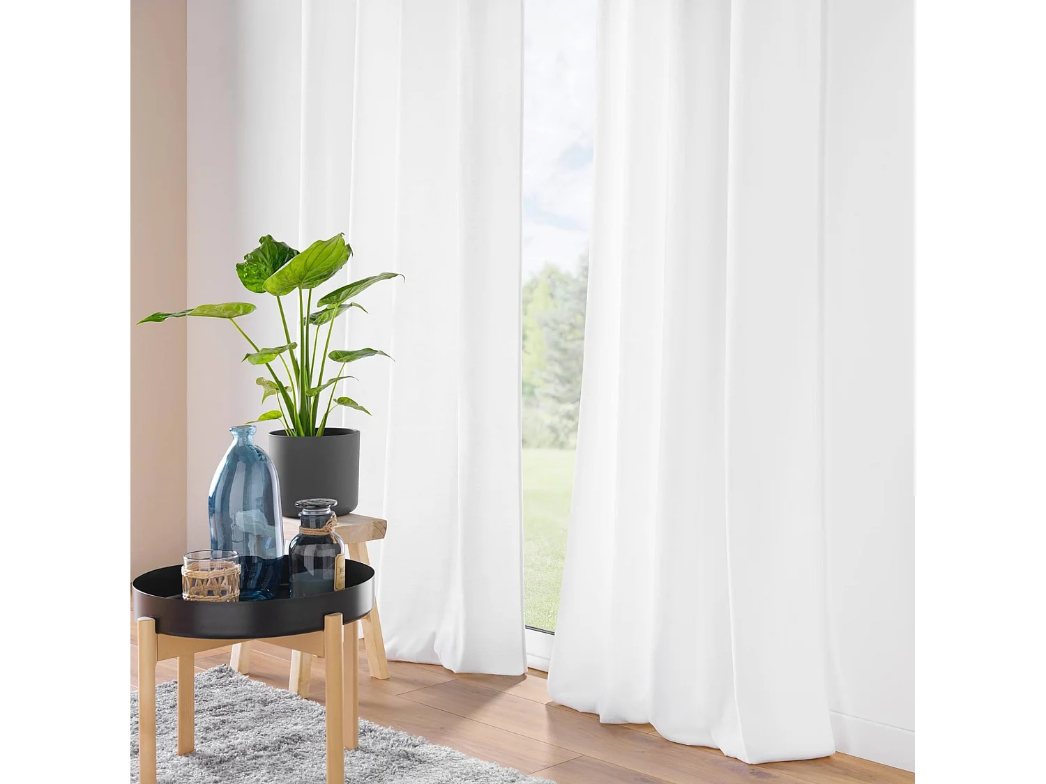 Rideau à Œillets en Velours "Mika" 140x260cm Blanc