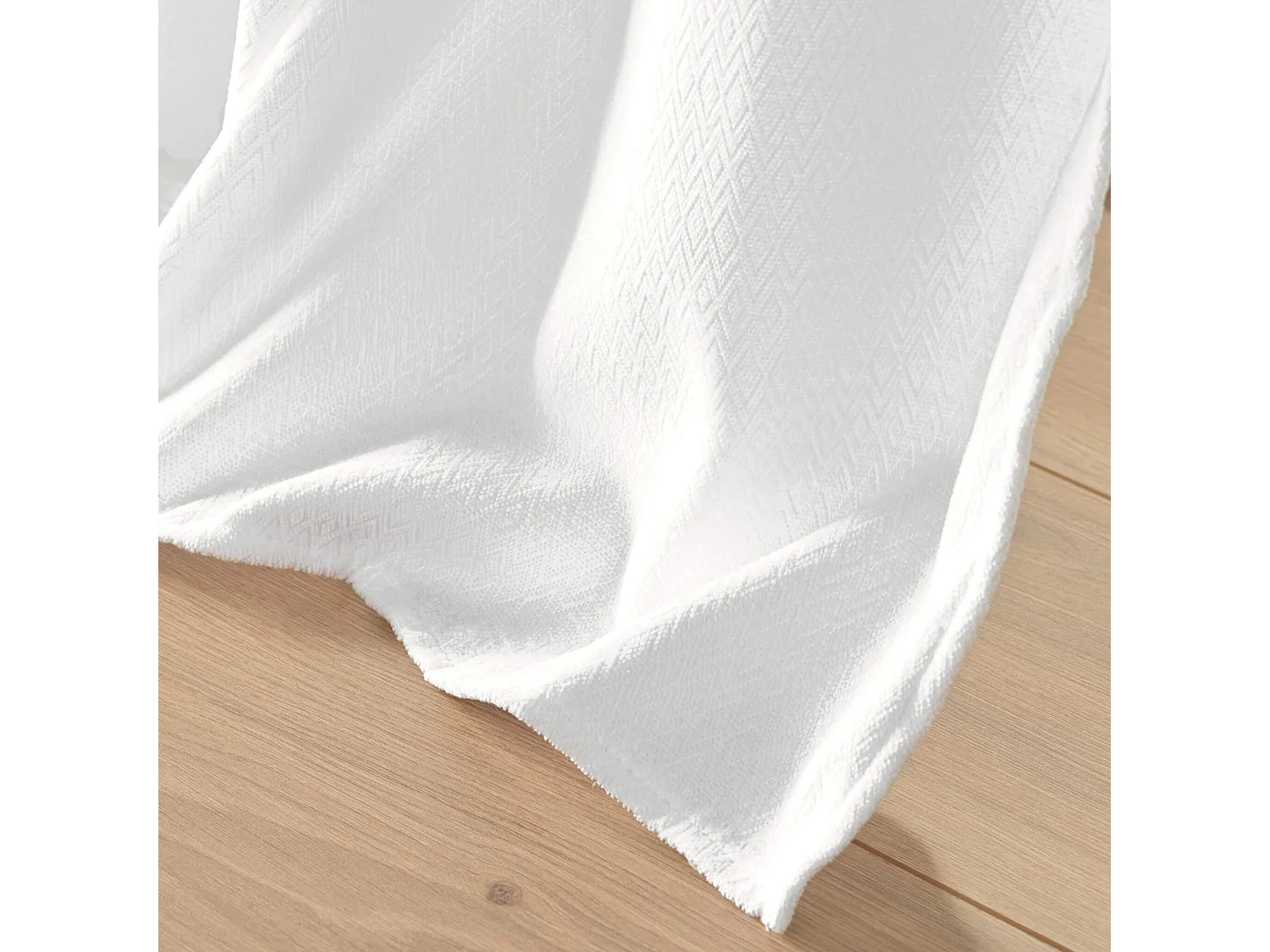 Rideau à Œillets en Velours "Mika" 140x260cm Blanc