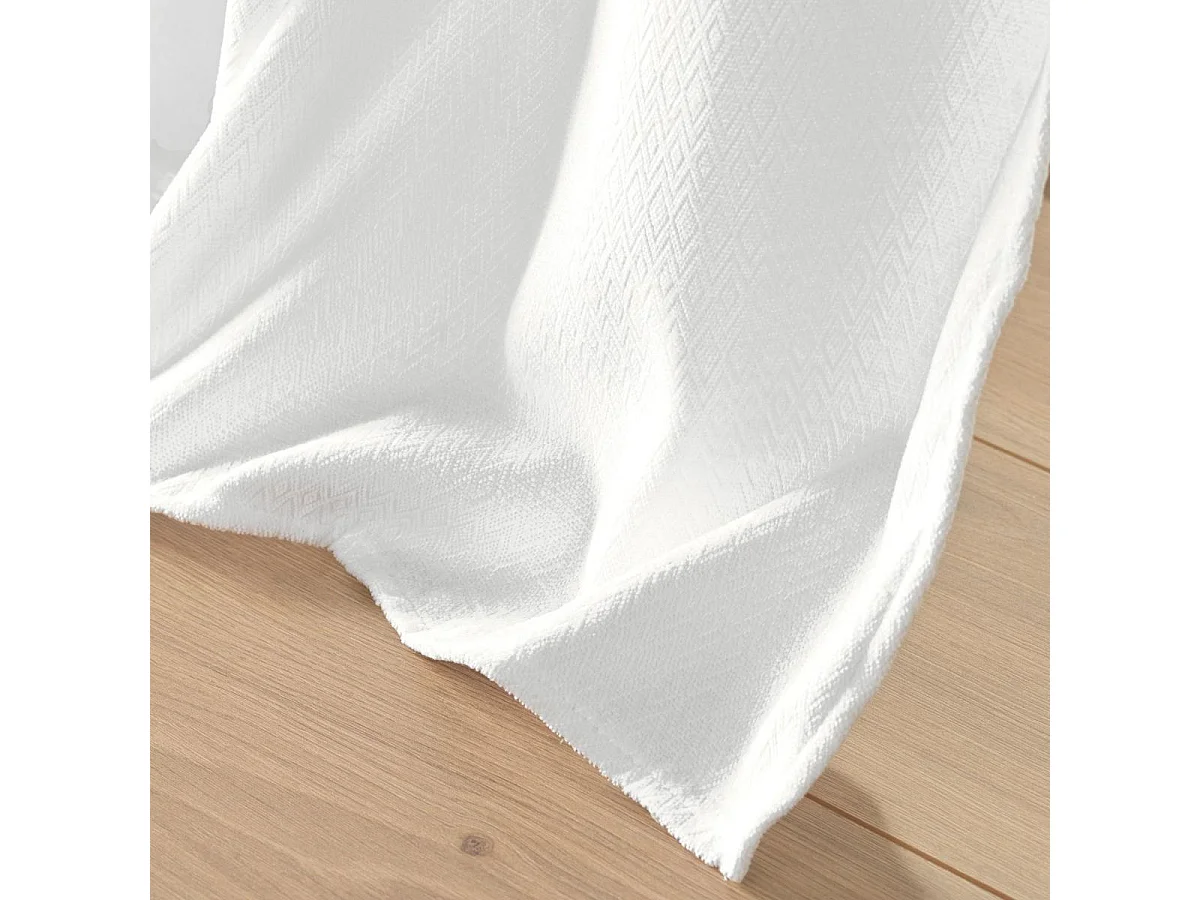 Rideau à Œillets en Velours "Mika" 140x260cm Blanc