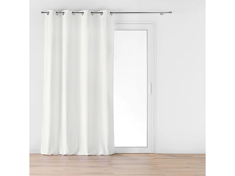 Rideau à Œillets en Velours "Mika" 140x260cm Blanc