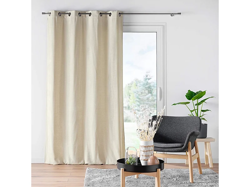 Rideau à Œillets en Velours "Mika" 140x260cm Lin