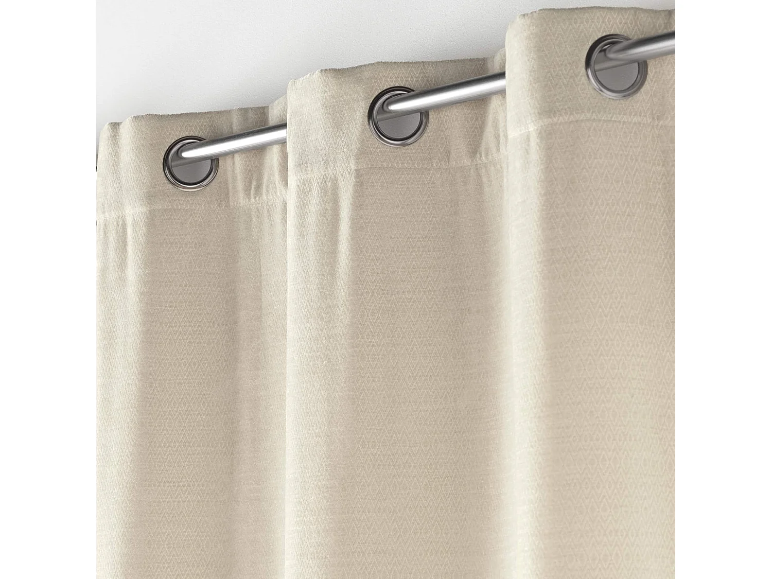 Rideau à Œillets en Velours "Mika" 140x260cm Lin