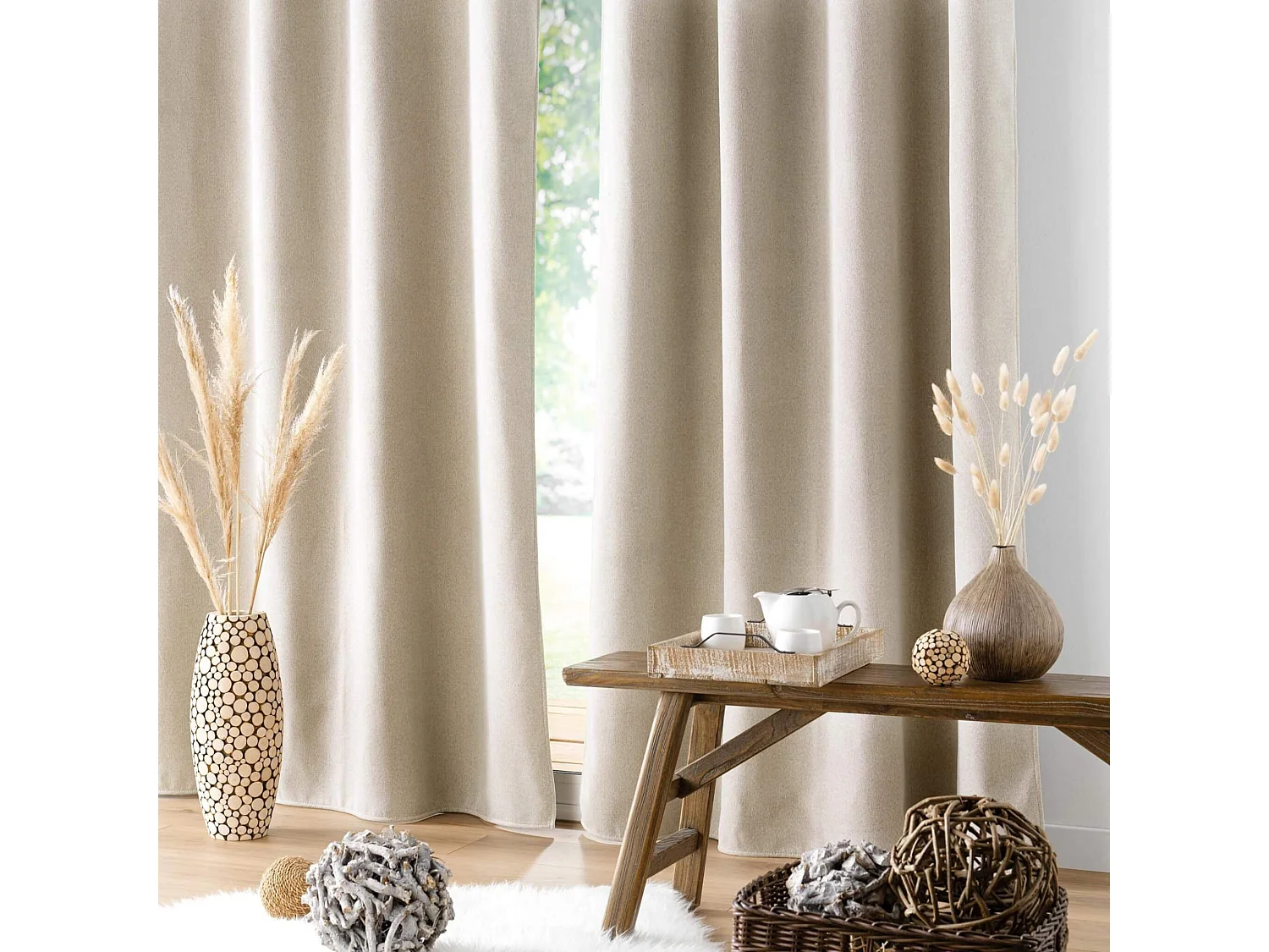 Rideau à Œillets Isolant "Jupiter" 140x260cm Lin