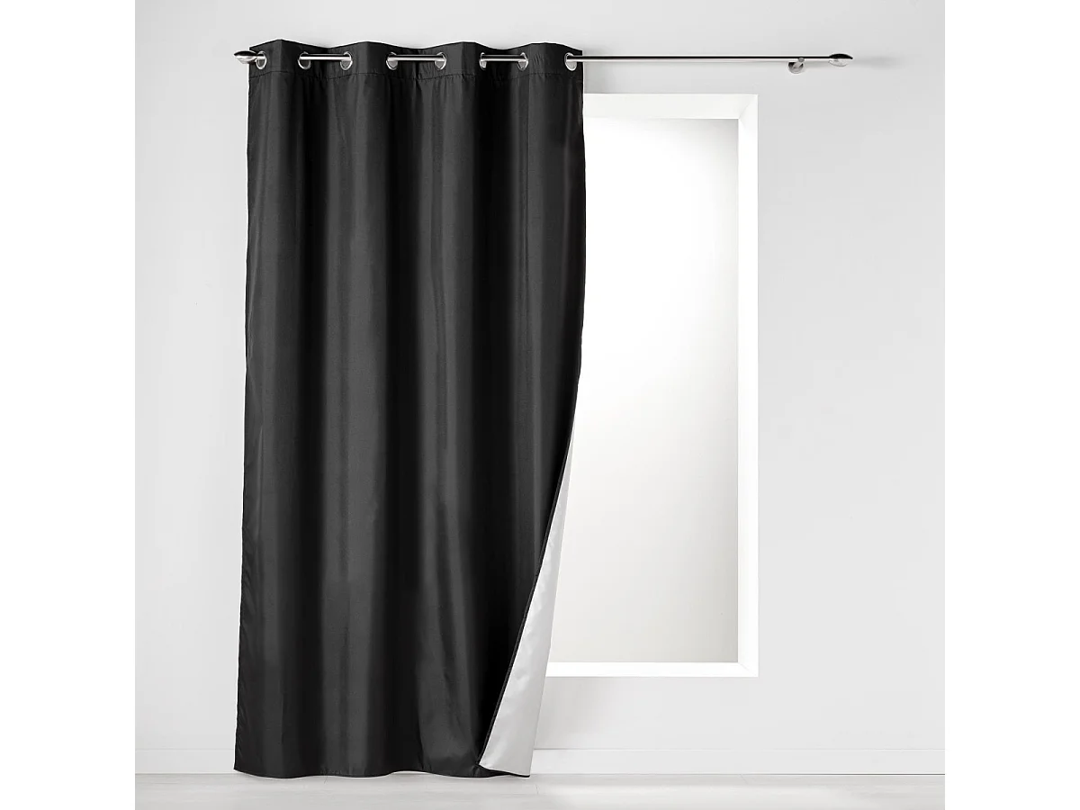 Rideau Isolant à Œillets "Icemount" 140x260cm Noir