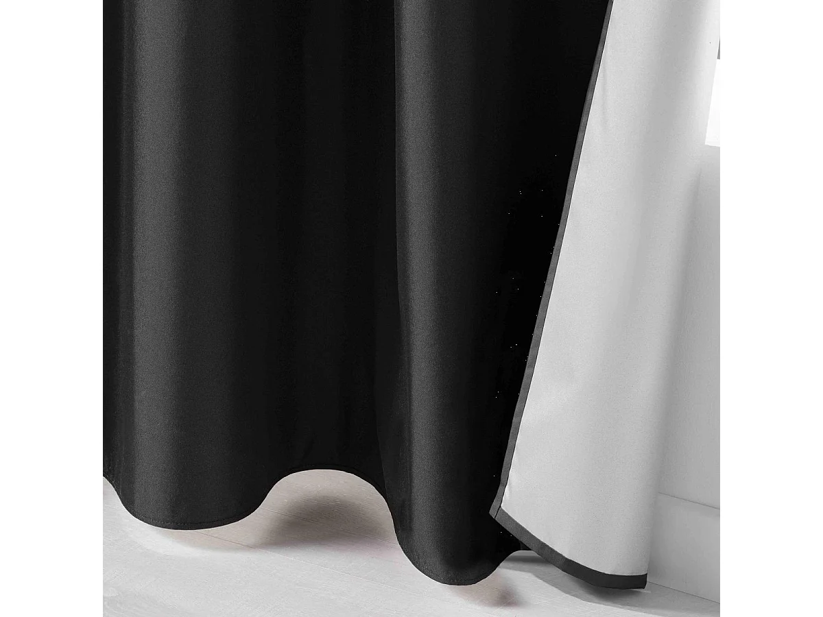 Rideau Isolant à Œillets "Icemount" 140x260cm Noir