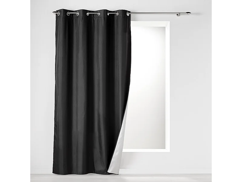 Rideau Isolant à Œillets "Icemount" 140x260cm Noir