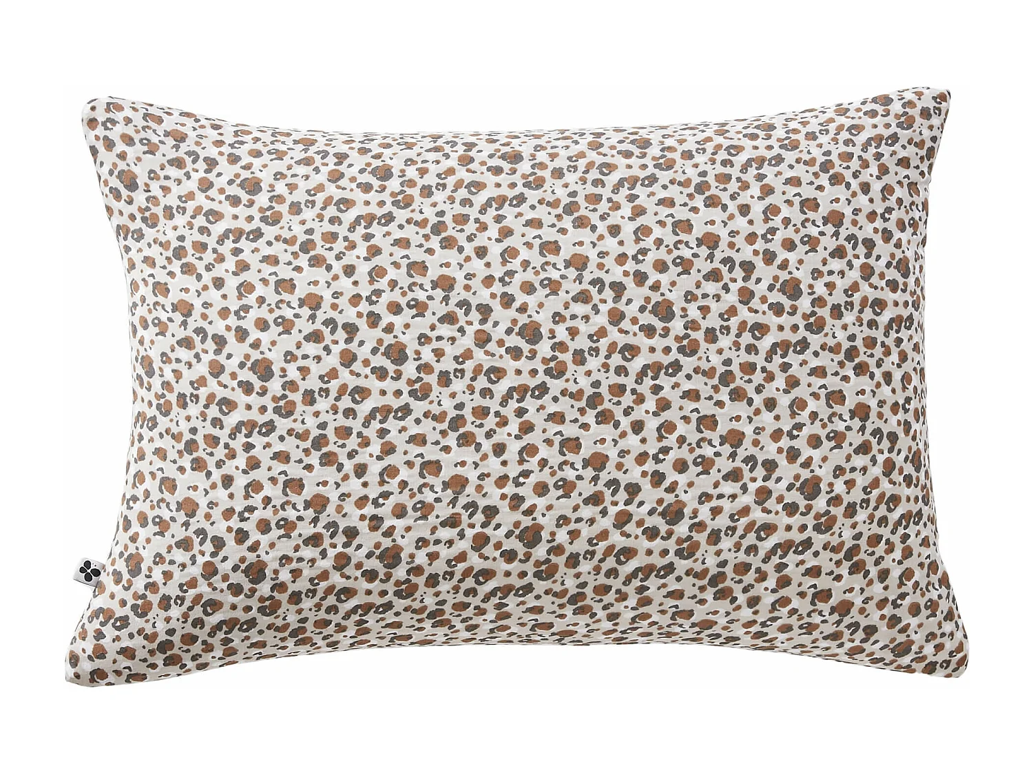 Taie d'oreiller gaze de coton imprimé léopard 50x70