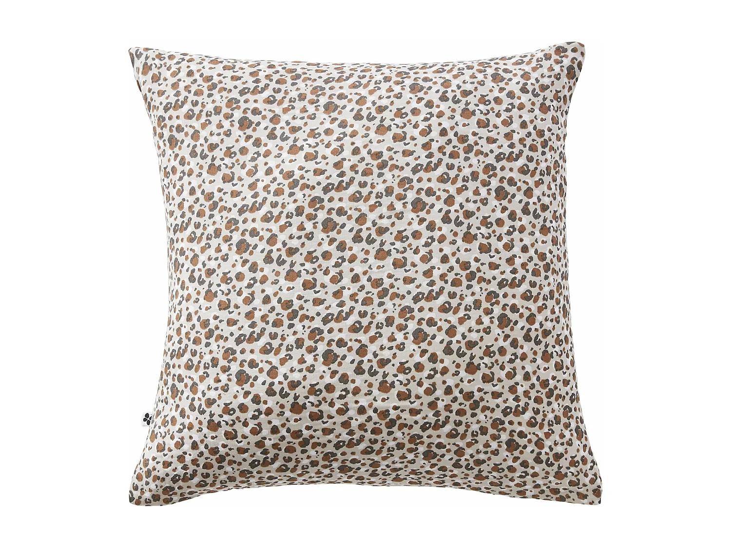 Taie d'oreiller gaze de coton imprimé léopard 60x60