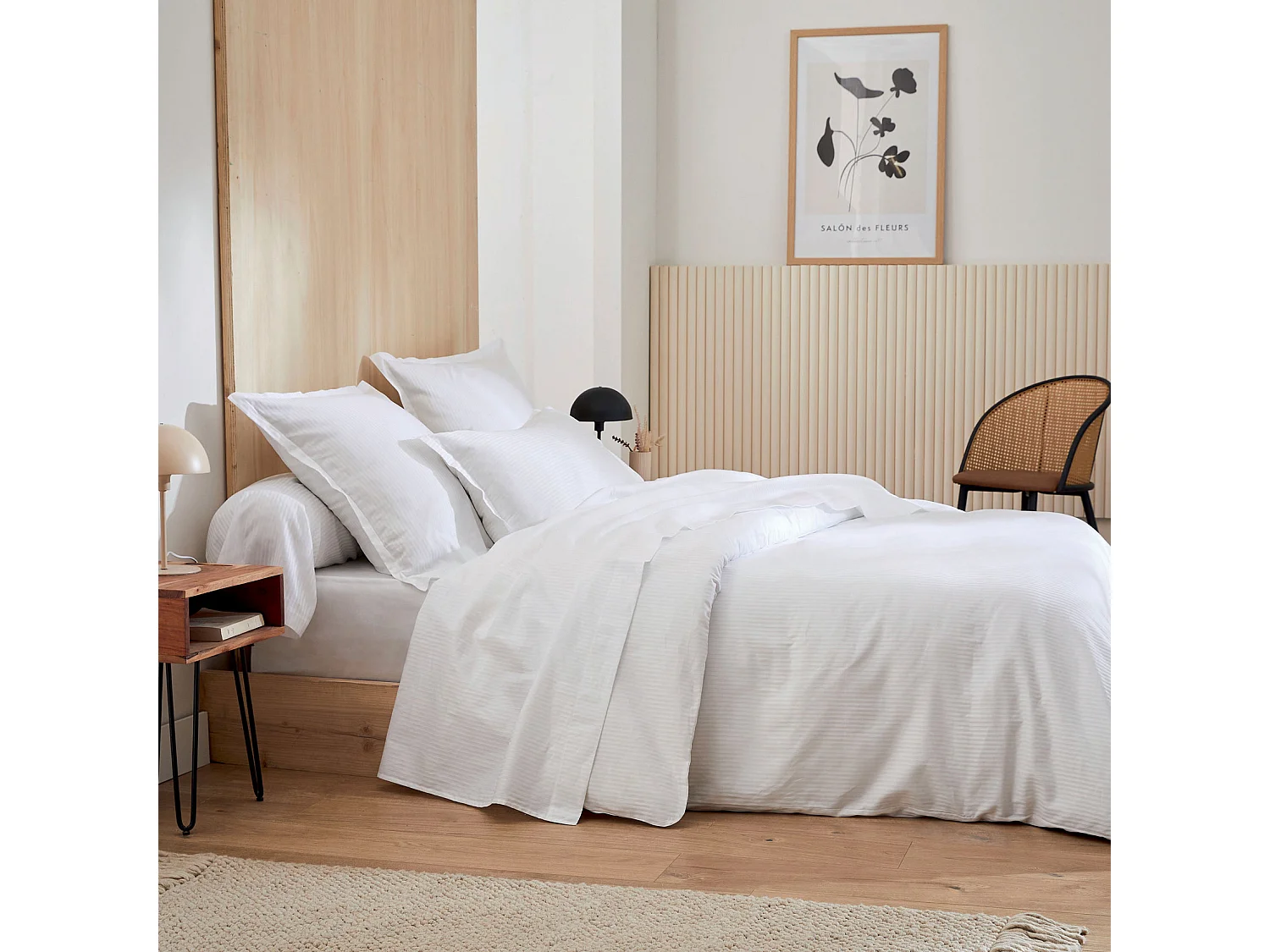 Taie d'oreiller Grand Hôtel blanc 65x65 Tradilinge