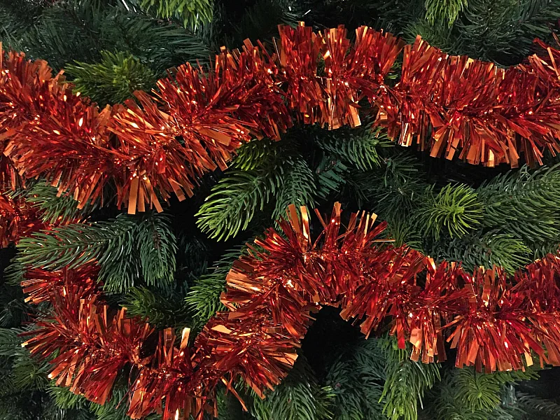 Decoración de Navidad Dhatto, Adorno navideño, Ornamento de Navidad, Decoración festiva, Made in Italy, 1000x8 h8 cm, Cobre