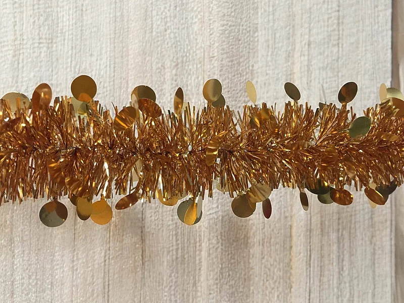 Dstrak Kerstdecoratie, Kerstdecoratie, Kerstornament, Feestelijke decoratie, Made in Italy, 1000x8 h8 cm, Koper