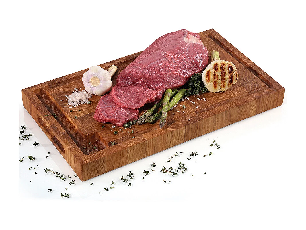 Bloc de boucher 45 x 25 x 4 cm en chêne