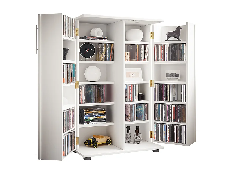 Holz Schrank CD DVD Regal abschließbar Engalo XL