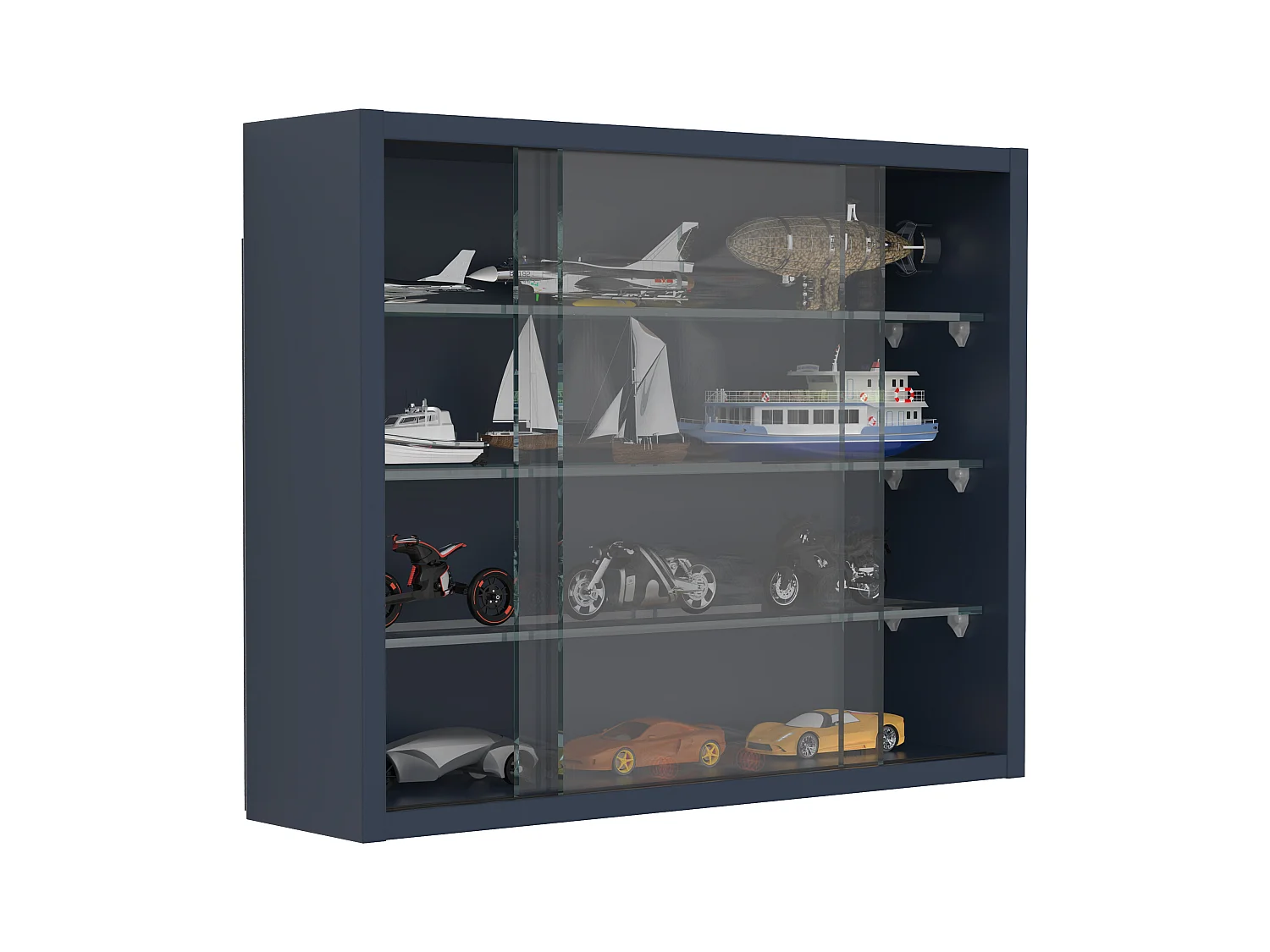 Hangende vitrinekast wanddisplay glas Drivalo S
